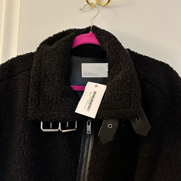 Oak + Fort Shearling Aviator Jacket - Picture 5 of 5